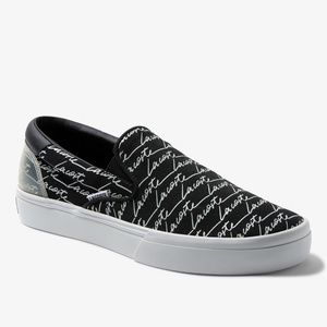 Women's Lacoste Jump Serve Slip On Canvas Print Sneakers NEW